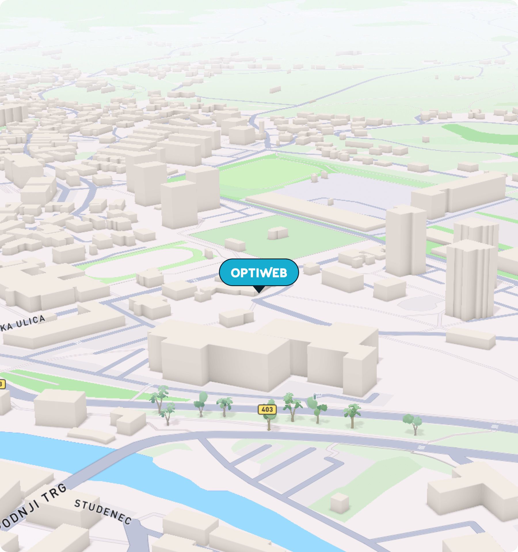 Map of Optiweb’s location